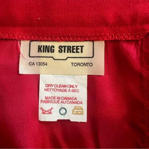 Vintage King Street 70s 80s 100% wool Mini Skirt Red, Size 12 with Pockets - Picture 8 of 13